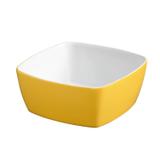 Tigela quadrada de cerâmica mondoceram gourmet 350ml- amarelo