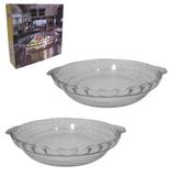 Tigela Saladeira De Vidro Redonda Kit Com 2 Pecas 5X23Cm De Ø Na Caixa - Freecom