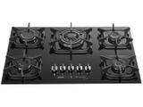 Cooktop 5 Bocas Mueller Preto a Gás GLP - Gourmet
