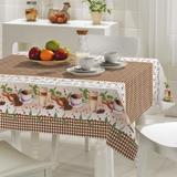 Toalha De Mesa Bia Quadrada 1.4x1.4M Marrom 4 Lugares Lepper