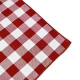 Toalha de Mesa Cobre Mancha Redondo em Tecido Xadrez Vermelho e Branco 1,20m - Festabox