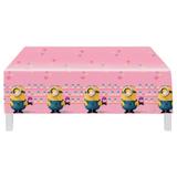 Toalha de Mesa Descartável Minions Rosa Festcolor