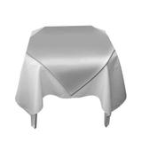 Toalha de Mesa Descartável Perolizada Lisa Prata 10 unidades Plaspet - Festabox