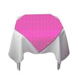 Toalha de Mesa Descartável Rosa Claro com Poá Branco 10 unidades Plaspet - Festabox