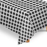 Toalha de Mesa TNT Poá Branco e Preto - Festabox