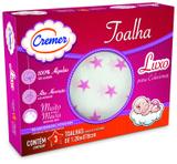 Toalha Fralda Luxo Estampa Menina Cremer Caixa Com 3 Unidades - 70x120cm