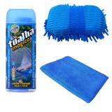 Toalha Mágica + Luva Lava Carro + Toalha Microfibra - Vendasshop utensilios de limpeza