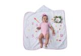 Toalha Mesversario Menina Felpa 90x90 C/ Mini Herdeiros - Minasrey