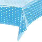 Toalha Perolizada Azul Claro Poá Branco 78cm c/ 10 unds - Camp festas