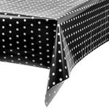Toalha Perolizada Preto Poá Branco 78cm c/ 10 unds - Camp festas