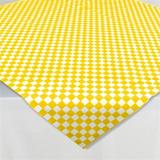 Toalha Perolizada Xadrez Amarelo 78cm c/ 10 unds - Camp festas