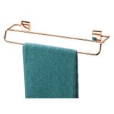 Toalheiro Aço de Parede 45cm para 2 Toalhas Rose Gold Future Cobre