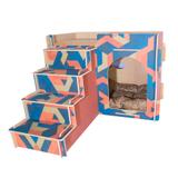 Toca de Gato 2G Acessórios Pet com Escada Abstrato - 2g pet
