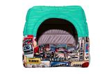 Toca Iglu / Cama Cachorro ou Gatos G 50 X 50 Cm Quadrado Impermeável Verde Turquesa Barber - DUPPET