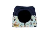 Toca Iglu / Cama Cachorro ou Gatos M 40 X 40 Cm Quadrado Impermeável Azul Cachorrinhos - DUPPET