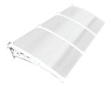 Toldo em policarbonato 1,50m 4mm Branco Leitoso Milk WM Cobertura - Easy piso