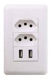 Tomada Fonte Usb De Parede Duo Universal - Diversos