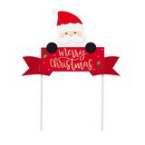 Topo De Bolo Espeto Decorativo Boas Festas Com 1 Unidade - Cromus