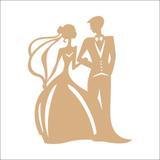 Topo de Bolo Para Casamento 15 cm - Madeira e design