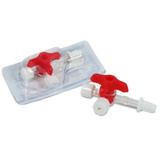 Torneira 3 Vias Luer Slip Vermelha Descarpack (Caixa com 50)