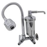 Torneira gourmet cromada flexivel com filtro parede cozinha - Metais viking