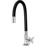 Torneira Gourmet Flexível Para Cozinha Mesa Preta 1/4 de Volta - Tfc