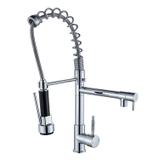 Torneira Gourmet Monocomando Cozinha Alto Padrão com Ducha Extensível e Misturador - Omnii fast