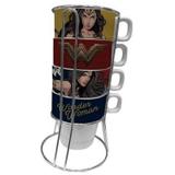 Torre c/ 4 Canecas 225ml Mulher Maravilha - DC Comics
