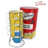 Torre De 4 Canecas Familia Simpsons Bart Homer Lisa Marge - Zc