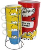 Torre de canecas bone china simpsons familia - 250ml - Zc