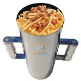 Torre De Fritas Batata Frita Queijo Calabresa Bacon Inox - Makeer