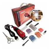 Tosadeira Maquina Tosa Pet Clipper Cães Gatos Kit Pets 110v - Gold
