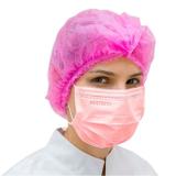 Touca Sanfonada Descartável Rosa 100 unds ProtDesc