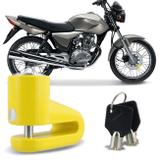 Trava Disco Moto Antifurto Cadeado de Freio a Disco Universal Amarelo - Trava tudo
