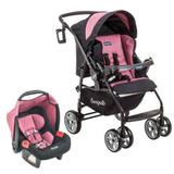 Travel System AT6 K com Cadeira Touring SE Preto com Rosa - Burigotto