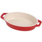 Travessa de Cerâmica Oval Staub Vermelho Cereja 23CM - 12646