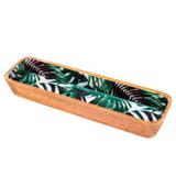 Travessa de madeira Leafage 38 cm - Goldenhome