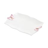Travessa De Porcelana Borboletas 24Cm Branca Wolff