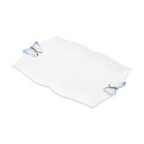 Travessa De Porcelana Branca 29.5X20Cm Borboletas Wolff