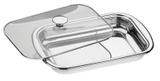 Travessa em Aço Inox Com Tampa de Vidro Tramontina Cosmos 43 x 28,3 x 10 cm 61315/434