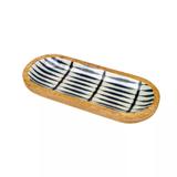 Travessa em madeira oval Bon Gourmet Blue 26667 - Bongourmet