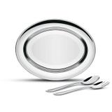 Travessa Funda Inox com Talheres para Salada Buena Tramontina