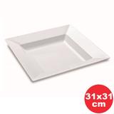 Travessa Melamina Quadrada Quadro Branco Haus 31,5x31,5x3,2cm Ds5746