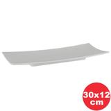 Travessa Melamina Sashimi Oriente Branco Haus 30,3x12,5x2,5cm