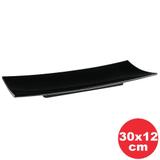 Travessa Melamina Sashimi Oriente Preto Haus 30,3x12,5x2,5cm
