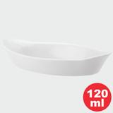 Travessa Oval C/Alça 17 x 8,5 Cm,120 ml Porcelana Branca, Forno, micro ondas e Lava louça. - Schmidt