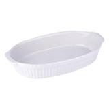 Travessa Oval Cerâmica Branca 33,8cm - A/CASA - Acasa