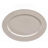 Travessa Oval Louisiane Taupe 400X295 mm Porcelaine de Limoges Philippe Deshoulieres