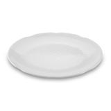Travessa Oval Texture 51 x 37,5 cm em Melamina Branca - Brinox