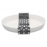 Travessa Refratária Oval 28X19,5X4,5 cm Branca Mixe - Ciroa mixe